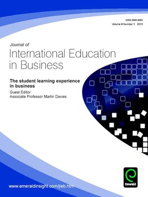 cover image of Journal of International Education in Business, Volume 6, Issue 1